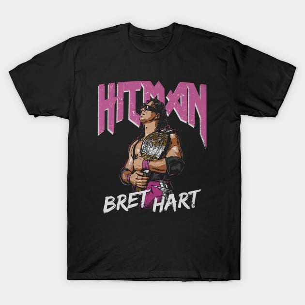 Bret Hart Hitman Pop T-Shirt by MunMun_Design